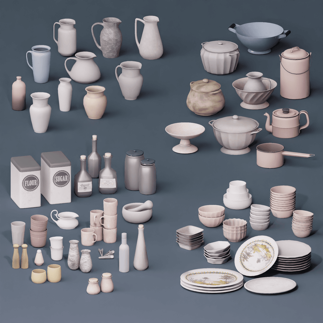 Набор декора Gourmet Pottery Kitchen Set